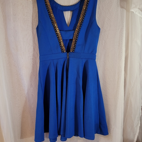 blue mid length dress - Picture 8 of 8